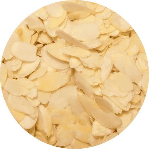 Geschaafde amandelen, geblancheerd